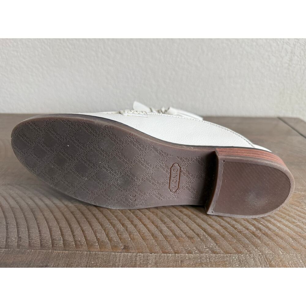 NEW Vionic Reagan Loafer Mule Slide Women's Shoes Sz 7.5 White Preppy Tassel - Picture 7 of 11